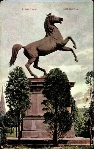Ak Hannover in Niedersachsen, Sachsenross, Pferd, Denkmal