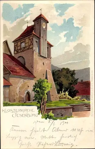 Litho Ilsenburg am Nordharz, Partie an der Klosterkirche