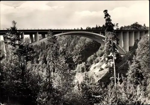 Ak Hermsdorf in Thüringen, Teufelstalbrücke