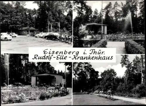 Ak Eisenberg in Thüringen, Rudolf Elle Krankenhaus, Park, Gebäude