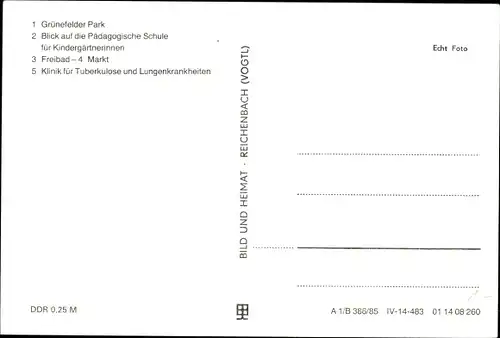 Ak Waldenburg in Sachsen, Grünefelder Park, Pädagogische Schule, Freibad, Markt, Klinik