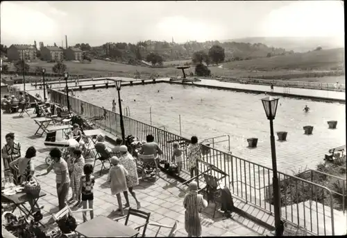 Ak Waldenburg in Sachsen, Freibad