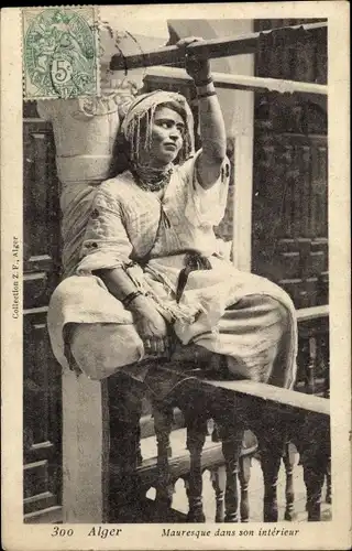 Ak Algerien, Mauresque dans son interieur