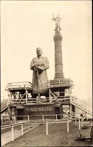 Ak Berlin Tiergarten, Der eiserne Hindenburg, Kriegswahrzeichen, Siegessäule