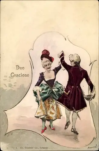Künstler Litho Duo Gracioso, Tanzendes Liebespaar