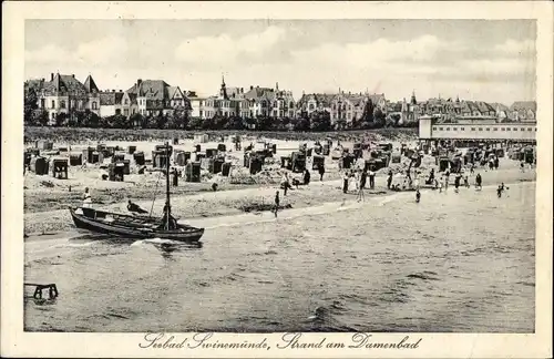 Ak Świnoujście Swinemünde Pommern, Strand