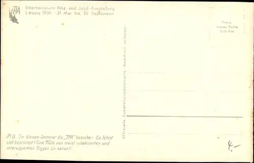 Ak Leipzig in Sachsen, Internationale Pelz- u. Jagdausstellung 1930, Alter Brühl