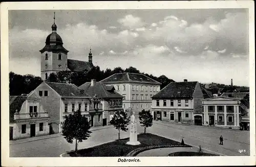 Ak Dobrovice Dobrowitz Region Mittelböhmen, Platz