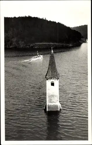 Ak Vranov u Brna Wranau Südmähren, Paulanerkloster Vranov unter Wasser