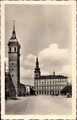 Ak Vyškov Wischau Südmähren, Hauptplatz