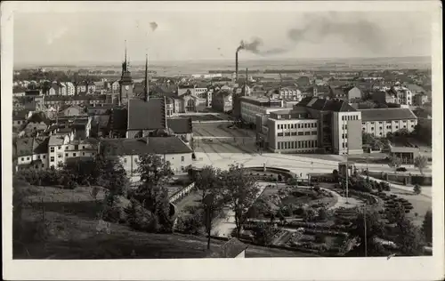 Ak Pardubice Pardubitz Stadt, Vogelschau