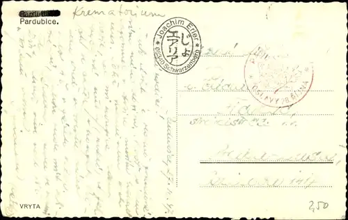 Ak Pardubice Pardubitz Stadt, Krematorium