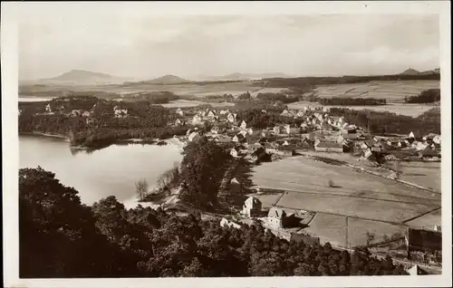 Ak Staré Splavy Thammühl Doksy Hirschberg am See Region Reichenberg, Vogelschau
