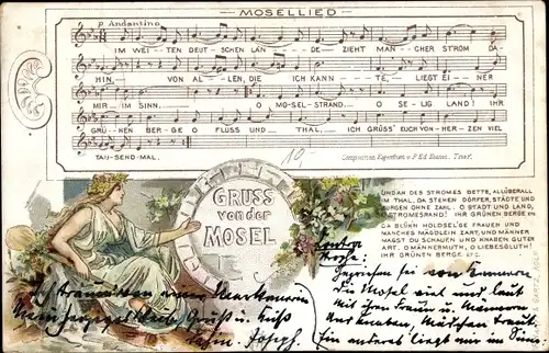 Lied Litho Mosellied, Gruß von der Mosel