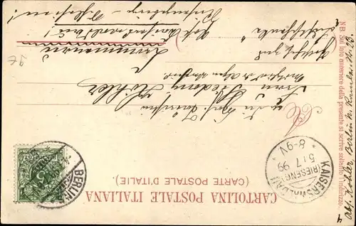 Litho Italien, Mangia Maccheroni, Junge isst Nudeln