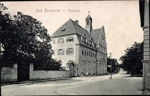 Ak Bad Dürkheim am Pfälzerwald, Postamt, Straßenpartie