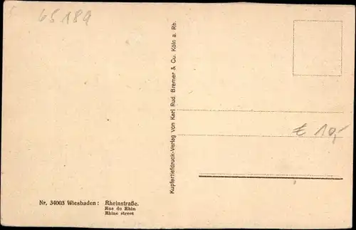 Ak Wiesbaden in Hessen, Rheinstraße