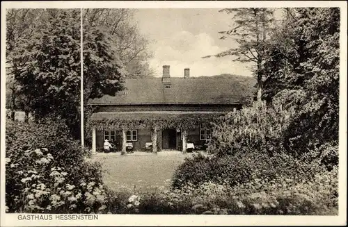 Ak Hessenstein Panker in Schleswig Holstein, Gasthaus Hessenstein, Gartenansicht