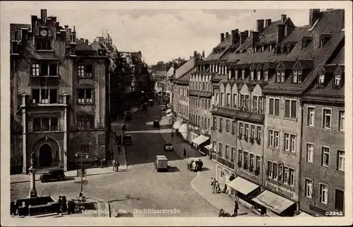 Ak Mittweida in Sachsen, Blick in Rochlitzer Straße
