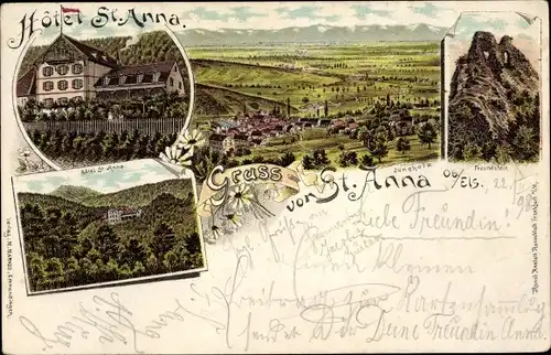 Litho Sainte Anne Jungholtz Jungholz Elsass Haut Rhin, Hotel St. Anna