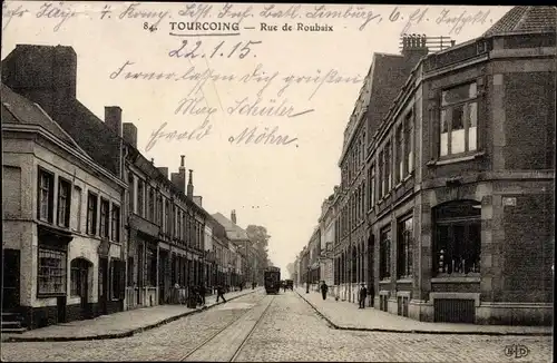 Ak Tourcoing Nord, Rue de Roubaix