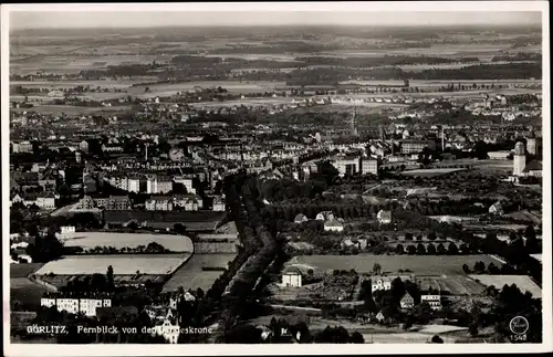 Ak Görlitz in der Lausitz, Fernblick von der Landeskrone