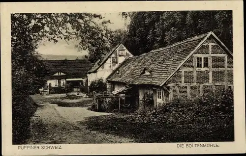 Ak Boltenmühle Gühlen Glienicke Neuruppin in Brandenburg, Partie an der Boltenmühle