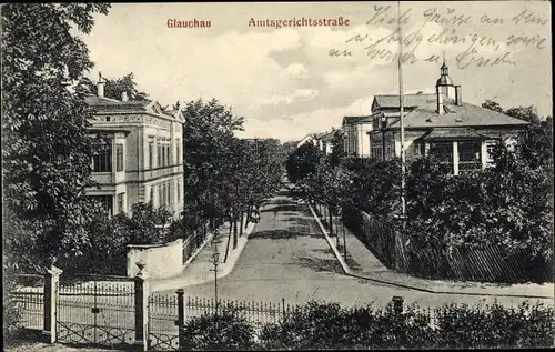 Ak Glauchau in Sachsen, Amtsgerichtsstraße