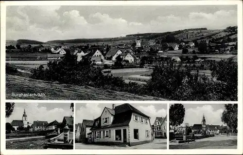 Ak Burghaslach Mittelfranken, Gesamtansicht, Ortsansichten 