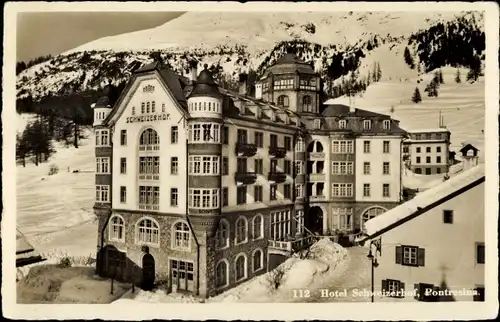 Ak Pontresina Kanton Graubünden Schweiz, Hotel Schweizerhof