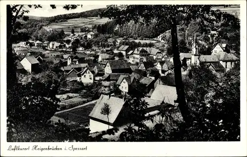 Ak Heigenbrücken im Spessart, Blick über die Dächer der Stadt