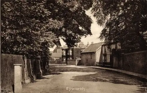 Ak Epworth Doncaster Yorkshire England, Straßenpartie im Ort