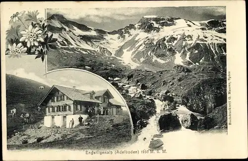 Ak Adelboden Kanton Bern Schweiz, Partie an der Engstligenalp, Gebirge