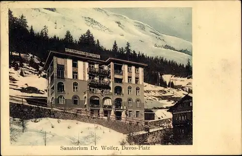 Ak Davos Platz Kanton Graubünden, Sanatorium Dr. Wolfer