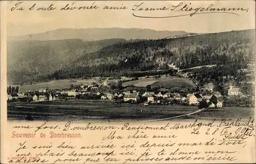 Ak Dombresson Kanton Neuenburg, Blick auf den Ort mit Umgebung