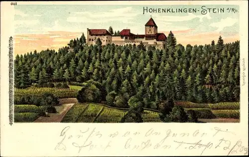 Litho Stein am Rhein Kanton Schaffhausen, Burg Hohenklingen