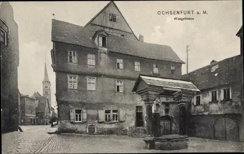 Ak Ochsenfurt am Main Unterfranken, Waagstraße