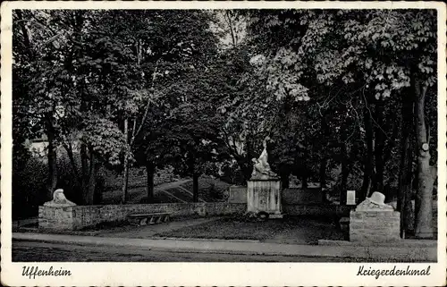 Ak Uffenheim in Mittelfranken, Kriegerdenkmal