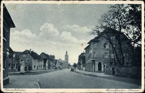 Ak Rüsselsheim am Main Hessen, Frankfurter Straße