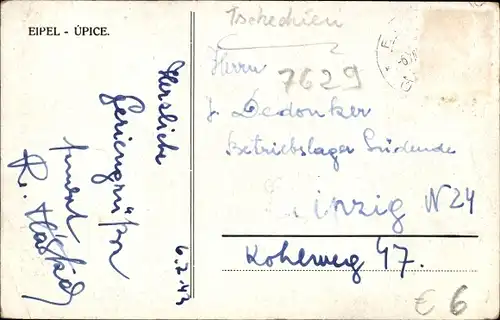 Ak Úpice Eipel Region Königgrätz, Platz, Kirche