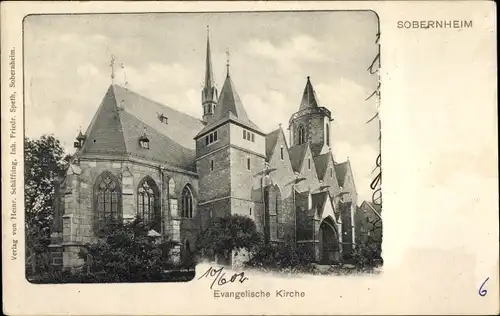 Ak Bad Sobernheim an der Nahe, Evangelische Kirche