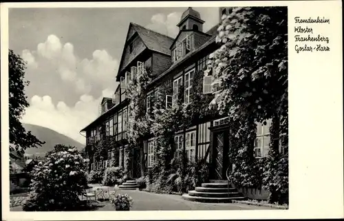 Ak Goslar am Harz, Fremdenheim Kloster Frankenberg, Rankenwuchs am Haus