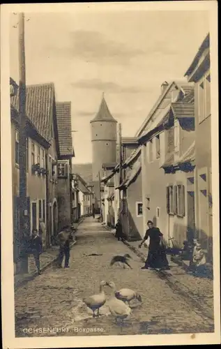 Ak Ochsenfurt am Main Unterfranken, Boxgasse