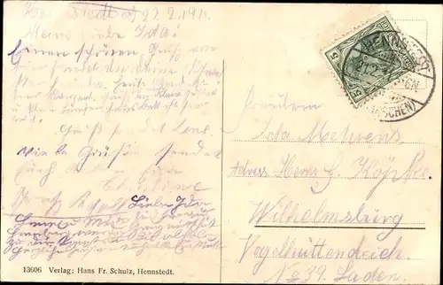 Ak Hennstedt in Dithmarschen, Straßenpartie im Ort