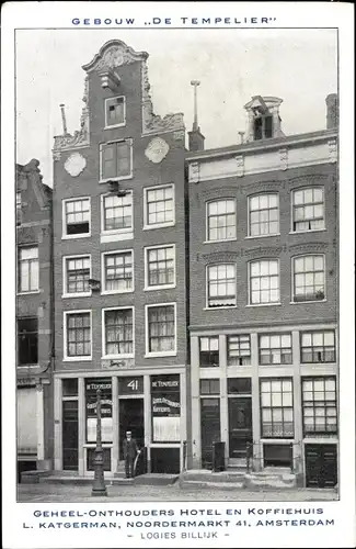 Ak Amsterdam Nordholland Niederlande, Gebouw De Tempelier, Noordermarkt 41