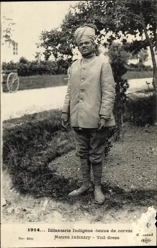 Ak Infanterie Indigene, tenue de corvec, Kolonialkrieger, I WK
