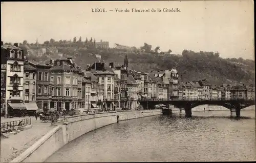 Ak Liège Lüttich Wallonien, Vue du Fleuve et de la Citadelle