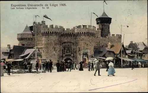 Ak Liège Lüttich Wallonien, Exposition Universelle 1905, Les Arenes Liegeoises, No. 65