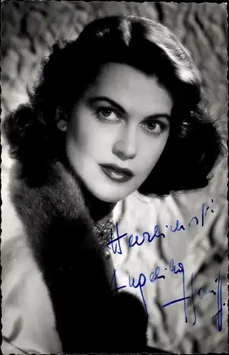 Ak Schauspielerin Angelika Hanff, Seitenportrait