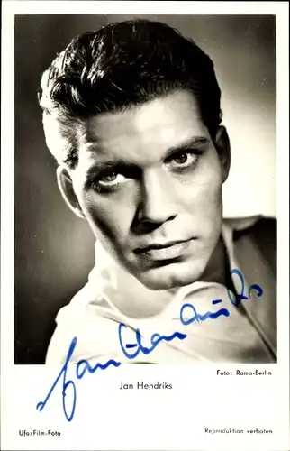 Ak Schauspieler Jan Hendriks, Portrait, Autogramm